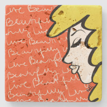 Live Beautiful Stone-Onderzetter