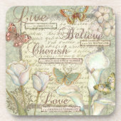 Live Believe Cherish Onderzetter (Voorkant)