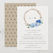 Live Blue Green Foliage Rehearsal Dinner Invite Bedankkaart (Voorkant / Achterkant)