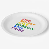 Live Bold Love Trots Blijf Pride Paper Bord (Gekanteld)