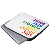 Live Bold Love Trots StayPride Electronics Bag Laptop Sleeve (Voorkant onderkant)