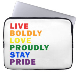 Live Bold Love Trots StayPride Electronics Bag Laptop Sleeve
