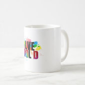 Live Bold Rainbow Waterverf Typografie Koffiemok (Voorkant rechts)