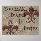 Live Bolder Laugh Louder Love Deeper Poster (Voorkant)