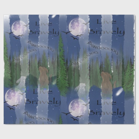 live bravely cadeaupapier (Vlak)