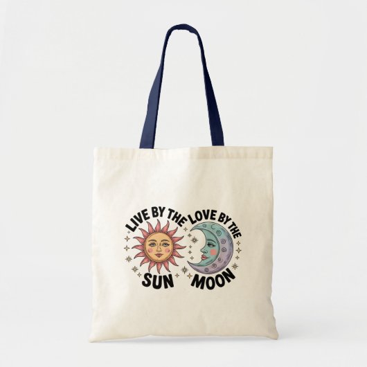Live by the Sun Love by the Moon Retro Tote Bag (Voorkant)