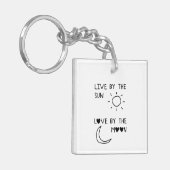 Live by the sun Love by the moon Sleutelhanger (Voorkant Links)