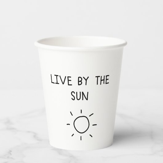 Live By the Sun Papieren Bekers (Voorkant)