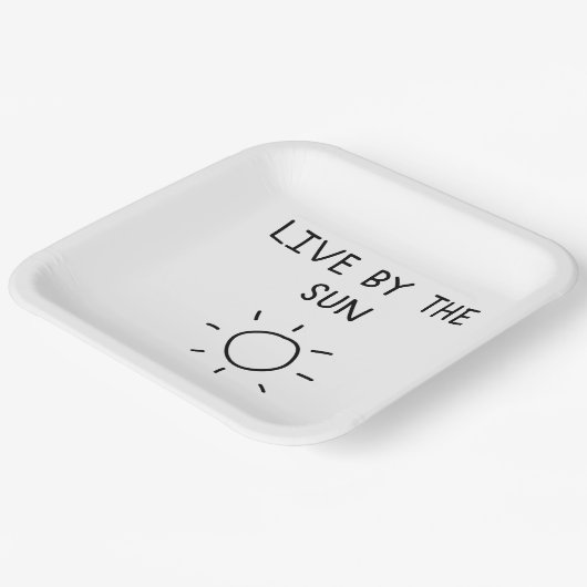 Live By the Sun Papieren Bordje (Gebogen)