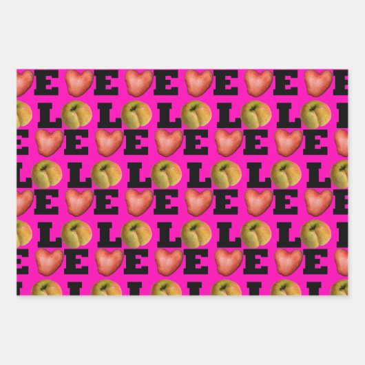 LIVE Collectie Apple Potato Heart WPS3 Inpakpapier Vel (Voorkant 3)