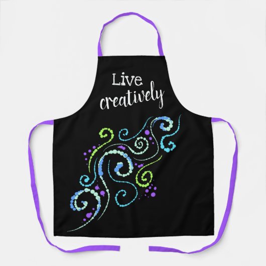 Live Creative Colorful Swirls Schort (Voorkant)