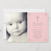 Live Cross Photo Baptism/Christening Invitation Kaart (Voorkant)