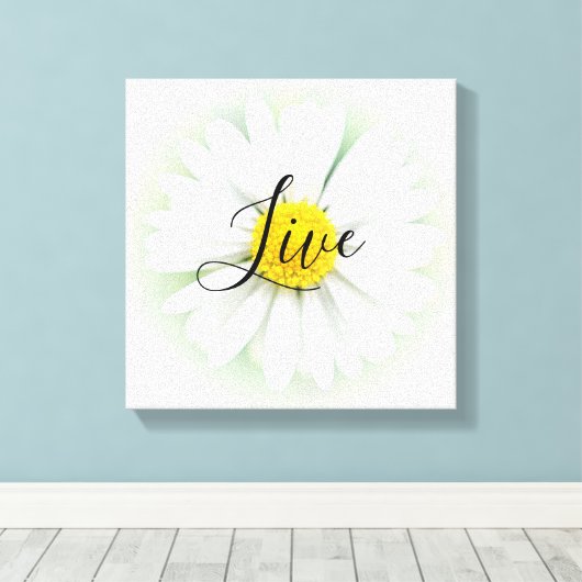 Live Daisy Canvas Afdruk (Insitu (Houten vloer))