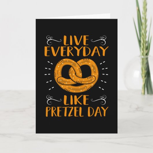 Live day als pretzel dag kaart (Voorkant)