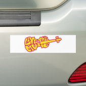 Live de muziek bumpersticker (Op auto)