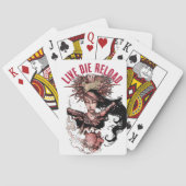 Live Die Reload kunst speelkaarten (Achterkant)