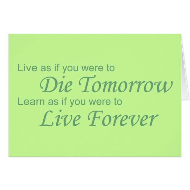 Live - Die Tomorrow green (Voorkant Horizontaal)