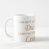 Live - Die Tomorrow yellow Koffiemok (Links)