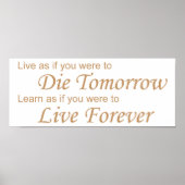 Live - Die Tomorrow yellow Poster (Voorkant)