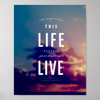 Live Dit leven - 8 x 10-inch art afdrukken Poster
