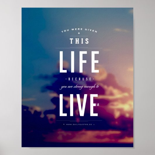 Live Dit leven - 8 x 10-inch art afdrukken Poster (Voorkant)