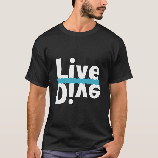 Live/Dive Mirrored T-Shirt (Voorkant)