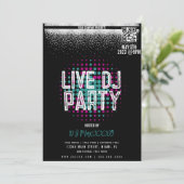 Live DJ Music Night Event Party Bar Flyer Kaart (Staand voorkant)