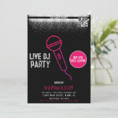 Live DJ Night Event Party Bar Flyer Kaart (Staand voorkant)