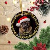 Live Dog Puppy Pet First Kerstfoto Keramisch Ornament