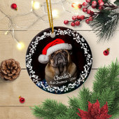 Live Dog Puppy Pet First Kerstfoto Keramisch Ornament