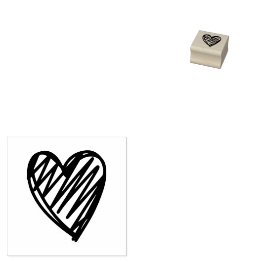 LIVE DOODLE HEART Sign Punch Kaart loyaliteitskaar Rubberstempel (Gestempeld)
