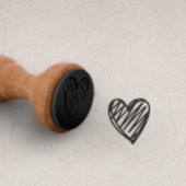 LIVE DOODLE HEART Sign Punch Kaart loyaliteitskaar Rubberstempel