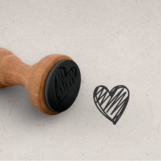 LIVE DOODLE HEART Sign Punch Kaart loyaliteitskaar Rubberstempel