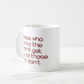 Live door het zwaard koffiemok (Voorkant links)