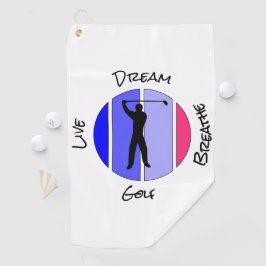 Live, dream, breathe golf golfhanddoek