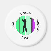 Live, dream, breathe golf magneet (Voorkant)