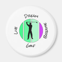 Live, dream, breathe golf magneet