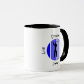 Live, dream, breathe golf mok (Voorkant rechts)