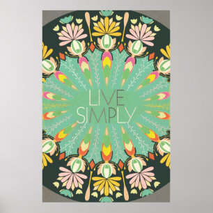 Live Eenvoudig afdrukken Poster