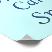 Live Eenvoudig blauw Poster (Hoek)