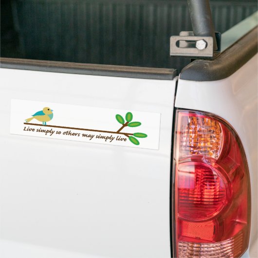 Live Eenvoudig Bumpersticker (Op Truck)