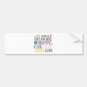 Live Eenvoudig Bumpersticker (Voorkant)