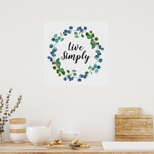 Live Eenvoudig Creëer Uw eigen Inspirerend prijsop Poster (Keuken)