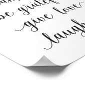 Live, eenvoudig, droom groot - kunstdruk - quote poster (Hoek)