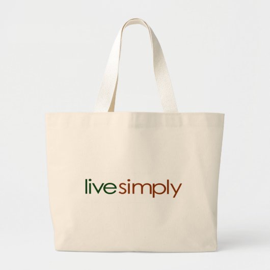 Live Eenvoudig Grote Tote Bag (Voorkant)