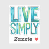 Live Eenvoudig Sticker (Vel)