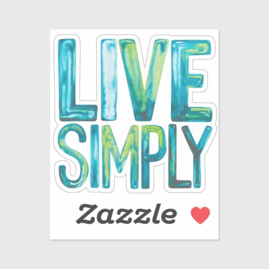 Live Eenvoudig Sticker (Vel)