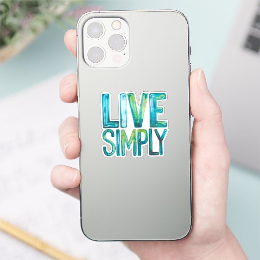 Live Eenvoudig Sticker (Telefoon)