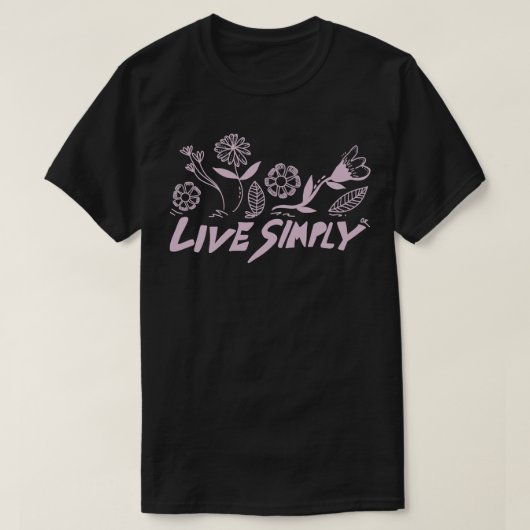 Live Eenvoudig T-shirt (Design voorkant)