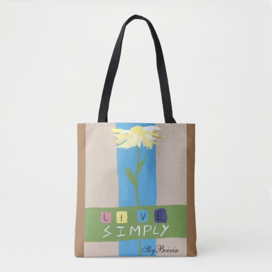 Live Eenvoudig Tote Bag (Voorkant)